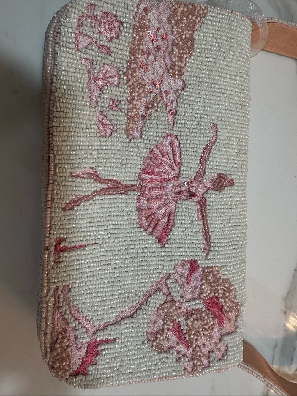 VIRAL Beaded Pink Ballerina handbag - Picture 2 of 7